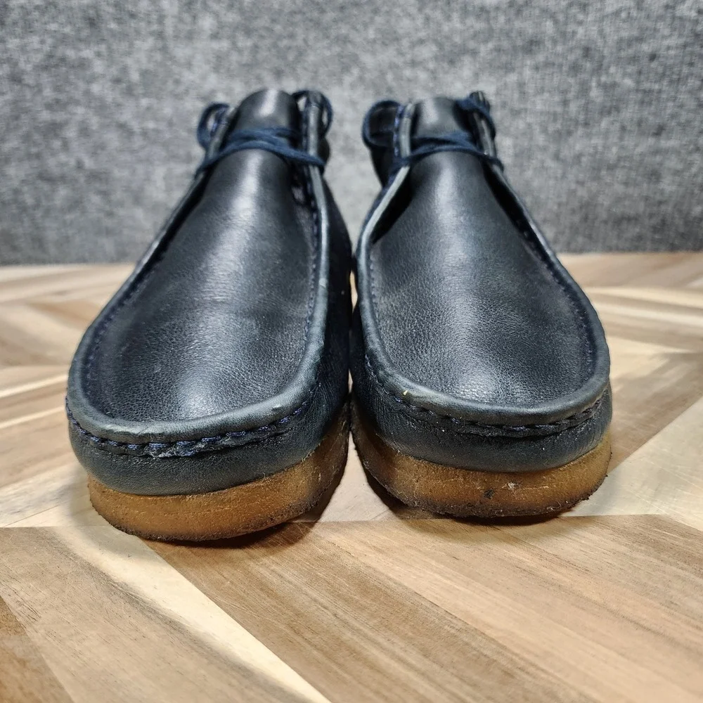 Clarks Originals Wallabee Boot Navy Leather Crepe Sole Men's Size 12